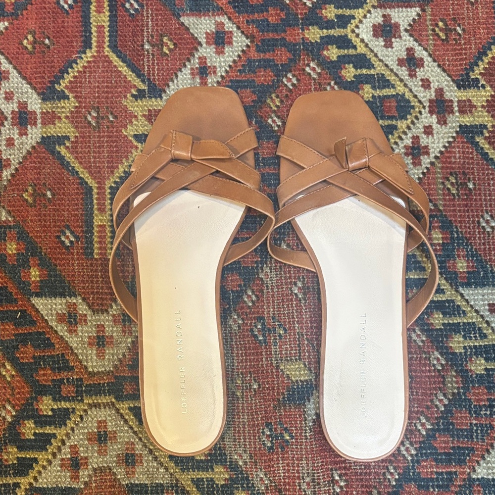 Loeffler Randall Brown Strappy Sandals